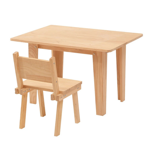 Solid Wood Children's Furniture Kids Table and Chair Set Kindergarten Dining and Toys Game Table Study Desk