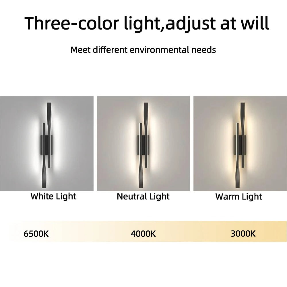 Long strip wall lamp light luxury creative room bedroom bedside lamp simple modern Nordic living room TV wall lamp