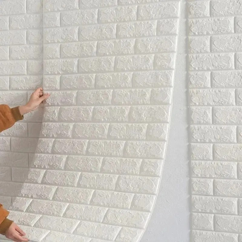 70cmx1m/5m 3D Brick Pattern Wall Sticker Self-Adhesive Panel Waterproof Living Room Wallpaper Home Decoration