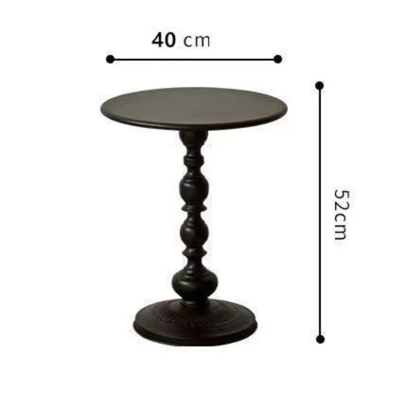 Living Room Side Table American Small Round Desk Light Luxury Coffee Table Retro Bedside Table Small Apartment Corner Desk