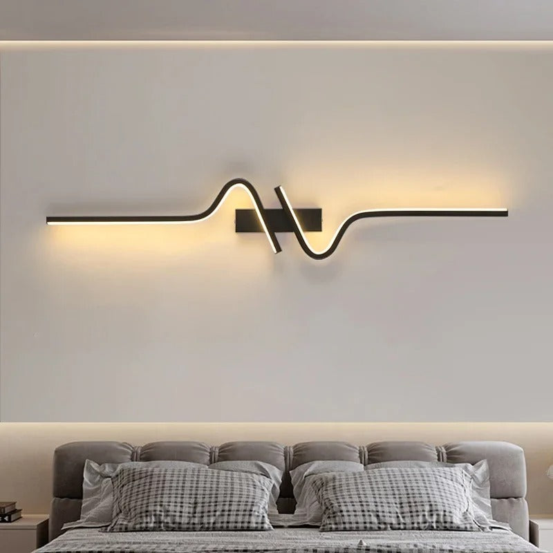 LED Wall Lamp Modern Creative Strip LED Light Minimalist Wall Sconces Living Room LED Design Sofa Wall Decor Indoor Lighting