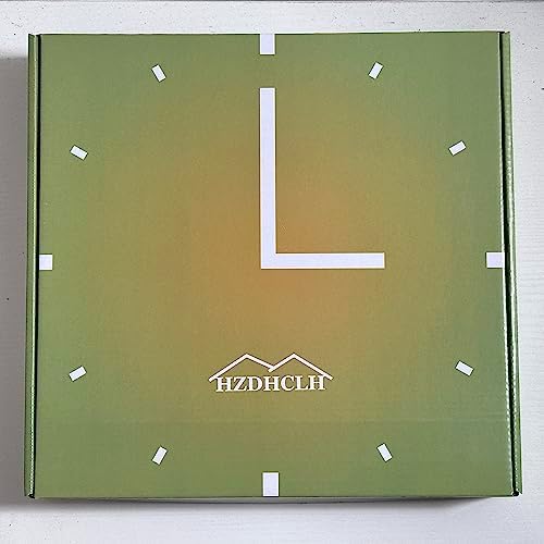 HZDHCLH Wall Clocks Battery Operated,12 inch Silent Non Ticking Modern Wall Clock for Living Room Bedroom Kitchen Office Classroom Decor (Olive Green and Gold)