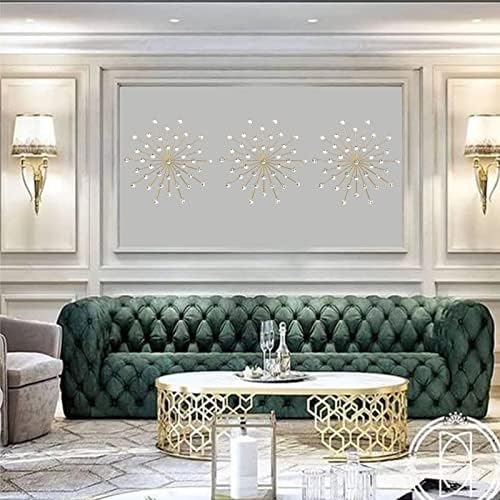 3 Set Gold Metal Jeweled Wall Art Bling Crystal Home Décor Star Sun Rhinestone Wall Hanging Diamond Accents