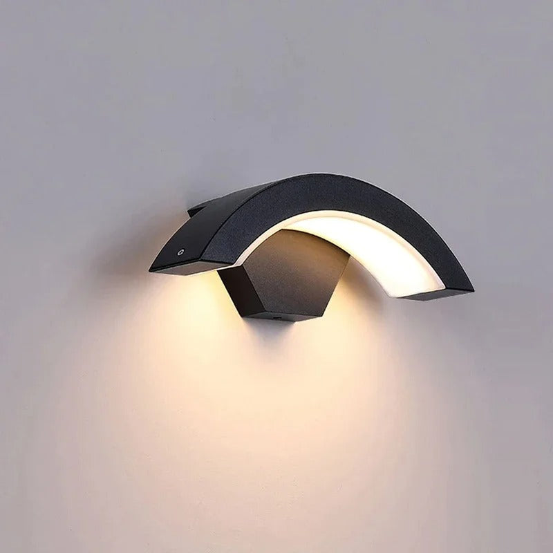 Modern IP65 Waterproof Outdoor Wall Lamp PIR Motion Sensor Wall Light Garden Porch Frontdoor Black Aluminum Lamp Body