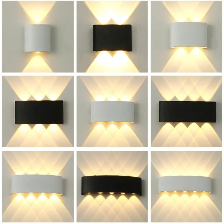 IP65 LED Wall Lamp Outdoor Waterproof Garden Lighting Aluminum AC86-265 Indoor Bedroom Living Room Stairs Wall Light