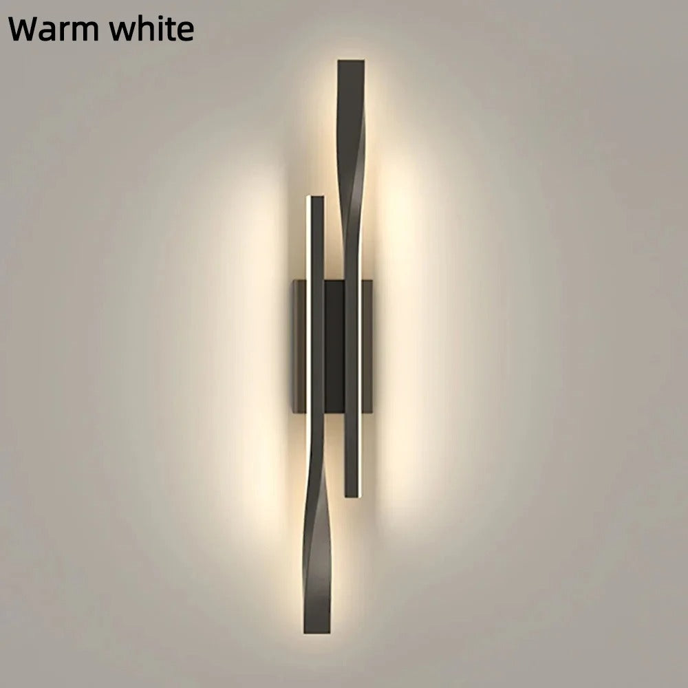 Long strip wall lamp light luxury creative room bedroom bedside lamp simple modern Nordic living room TV wall lamp