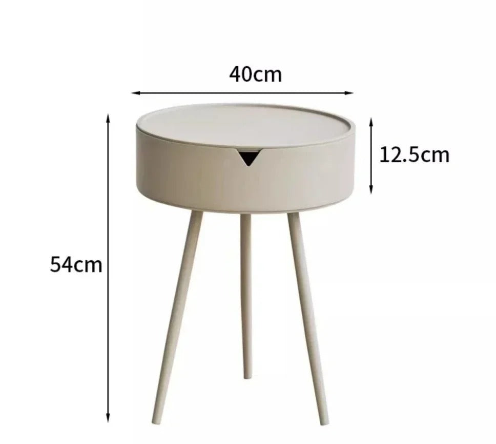 Cream Style Nightstand Modern Simple Side A Few Small Coffee Table Bedroom Round Mini Corner A Few New Creative Storage Cabinets