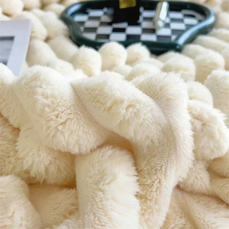 New Imitation Rabbit Velvet Autumn Warm Blankets for Beds Soft Fluffy Coral Fleece Throw Blankets for Sofa Warmth Bed Sheets